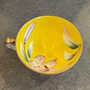 Vintage Hand Painted Floral Yellow Wales China Porcelain Tea Cup Made in Japan